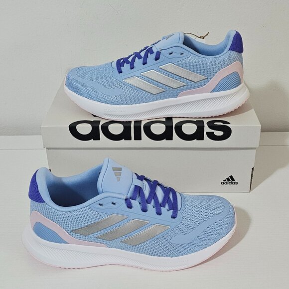 adidas Runfalcon 5 Shoes - Glow Blue / Silver Metallic - Kids - IE8584 - Picture 7 of 7